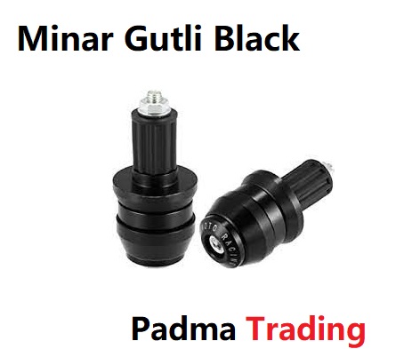Picture of Universal Motorcycle 7/8" Handle bar grips end slider cap.  Minar Gutli - Black