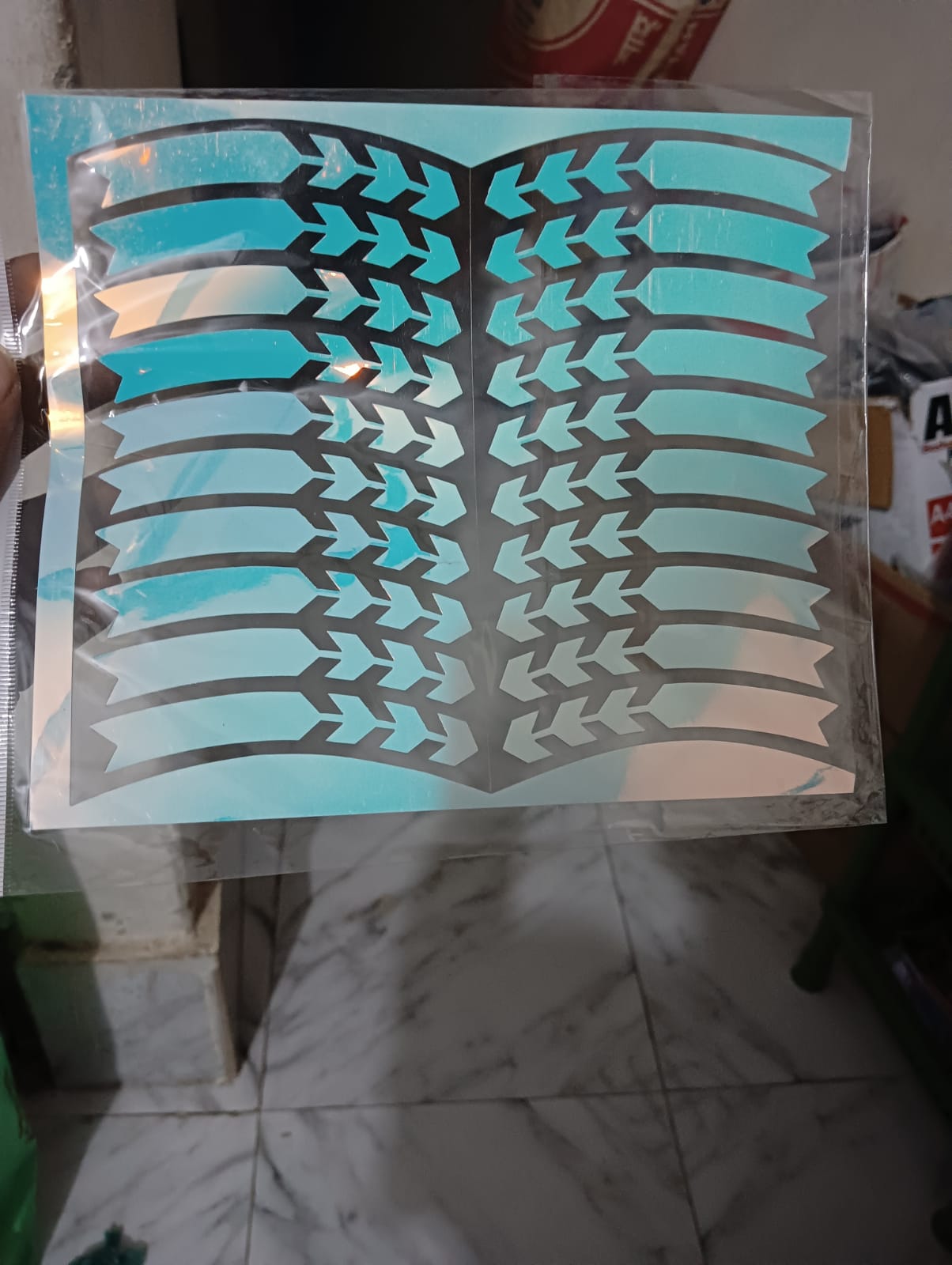 Picture of 20 pcs Wheel Hub Ring  Reflective Stripe lumen Stickers