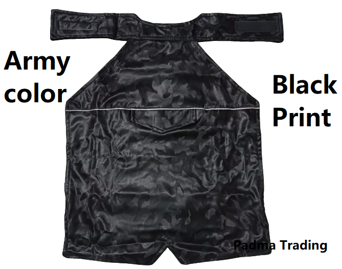 Picture of Chest Guard for Bike. Black color Print with Pocket
