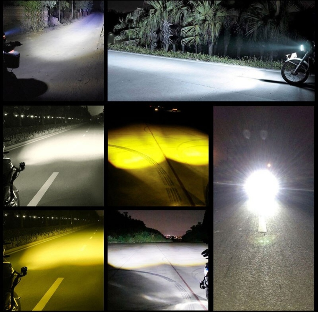 Picture of Bike or car mini driving fog light 2 colour white & yellow -2pcs
