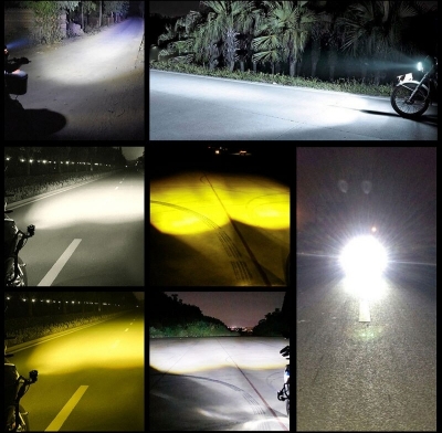 Picture of Bike or car mini driving fog light 2 colour white & yellow -2pcs