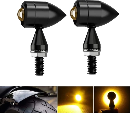 Picture of MIni Led Indicator Light for motorcycle. Yellow