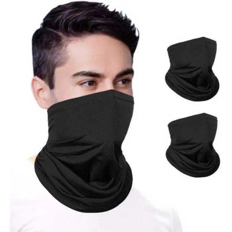 Picture of 9 In 1 Magical Round Scarf For Bikers. Bandana- Black