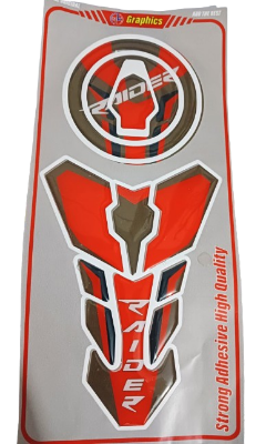 Picture of Motorcycle Fuel Tank Pad Sticker For Raider- Red