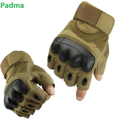 Picture of Half Finger Hand Gloves For Bikers-Hifg Quality L-XL