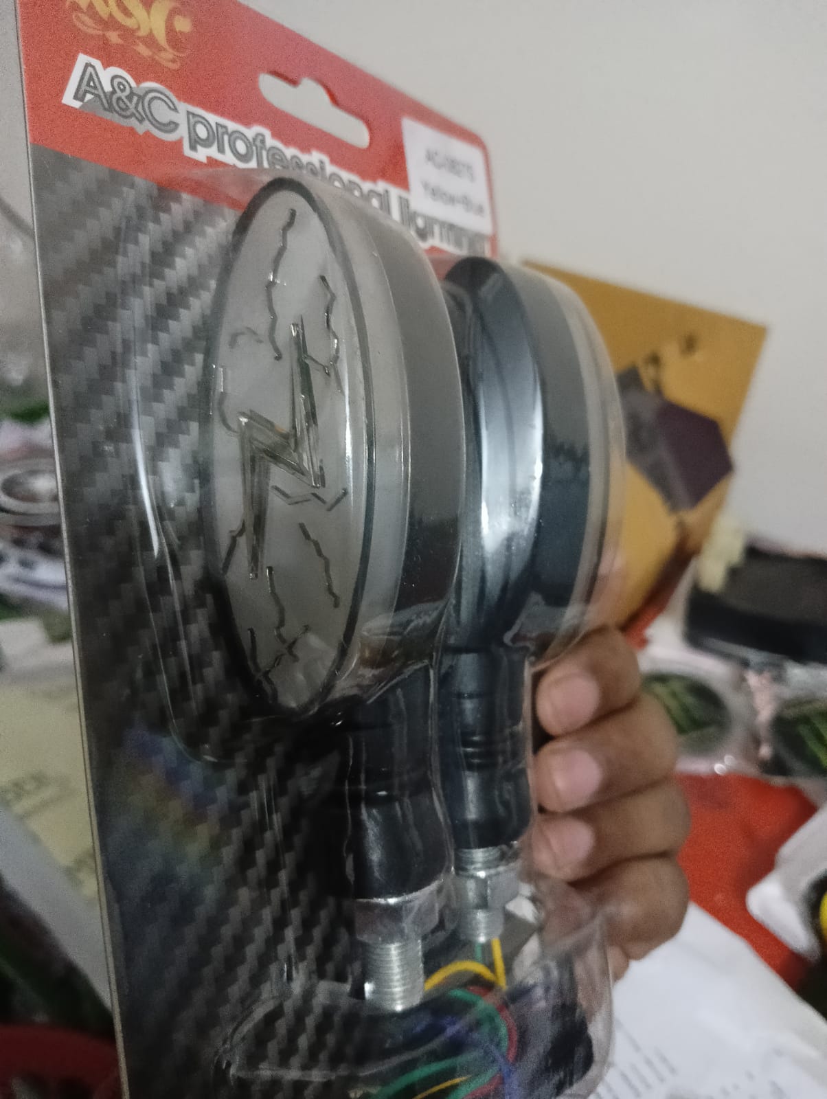 Picture of A&C Professional Indicator Light for Motorcycle- Blue + YelLow 827S