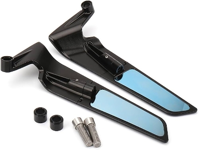 Picture of Looking Glass. Motorcycle Rearview Mirrors Wind Wing Adjustable Rotating Side Mirror Winglet Compatible