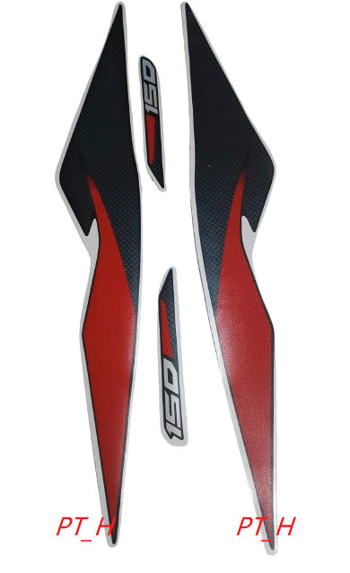 Picture of Pulsar 150 New Version  Back panel and Tank Sticker - Red