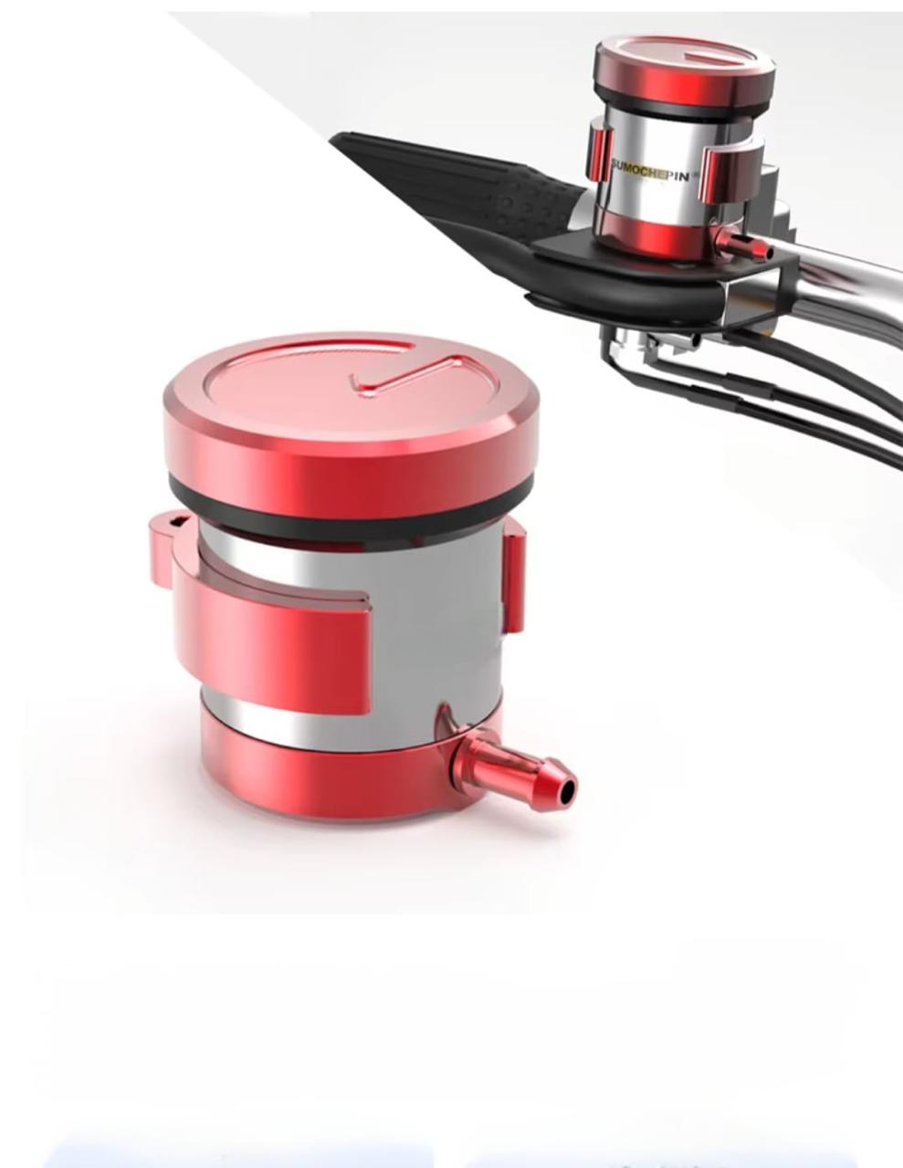 Picture of Motorcycle Rear Brake and Clutch Fluid Reservoir Oil Chamber Cup Cover - Red