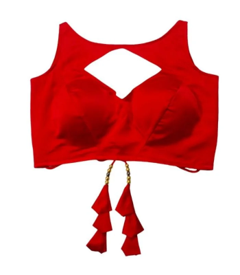 Picture of Red Sleeveless Blouse For Women