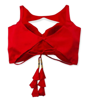 Picture of Red Sleeveless Blouse For Women