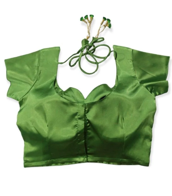 Picture of Parrot Color Semi Backless Blouse For Women