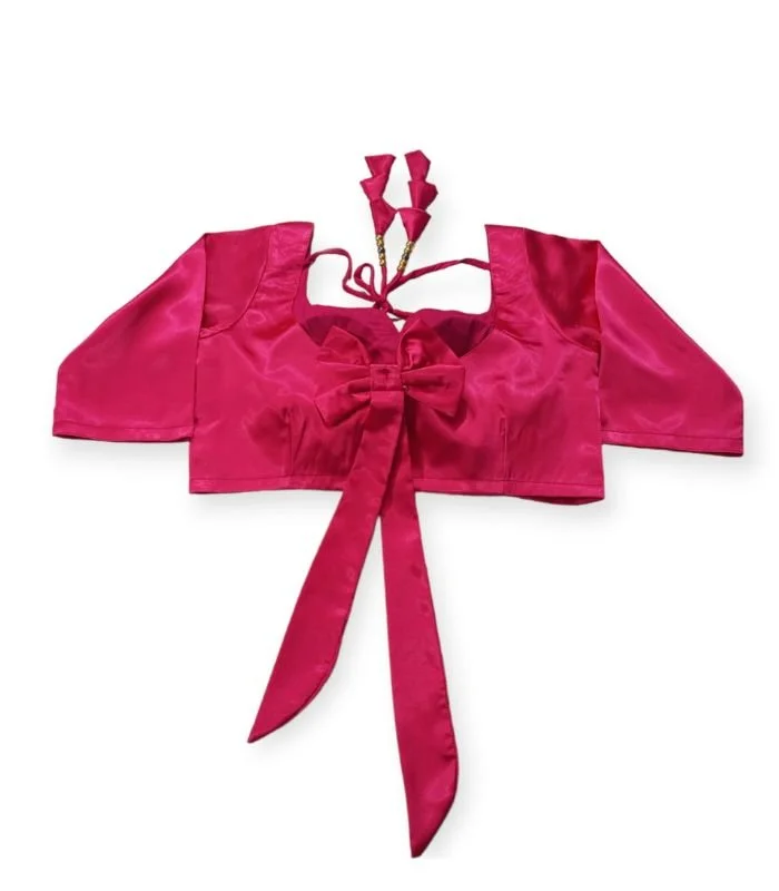 Picture of Short Sleeve Semi Backless Blouse For Women