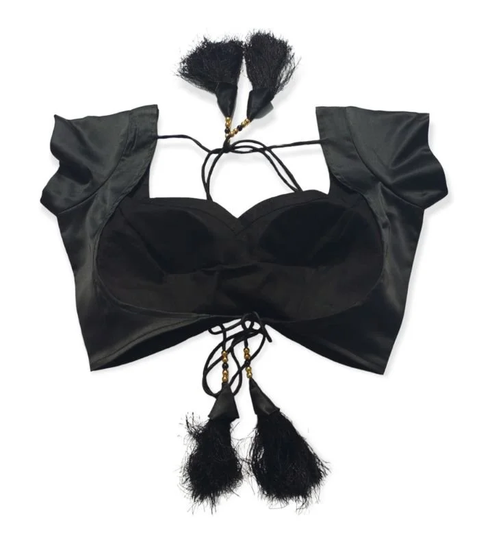 Picture of Black Color Princess Cut Blouse For Women