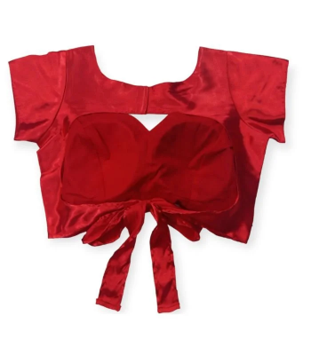 Picture of Red Color Backless Blouse For Women
