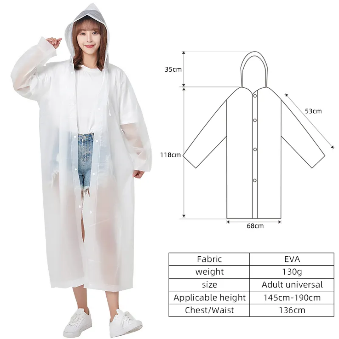 Picture of EVA Raincoat Lightweight  Thick Travel Rain coat for men women