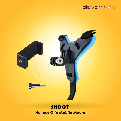 Picture of Motorcycle Helmet Chin Mobile Phone Holders Stands For Moto DJI GoPro Mountain Dog Action Camera Recorder Ride Mount Stand Holder