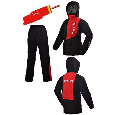 Picture of Pole Racing Motorcycle Raincoat Rain Gear Suit include Waterproof Jacket Pants Impermeable Rain Cover for Outdoor Sports Fishing Riding