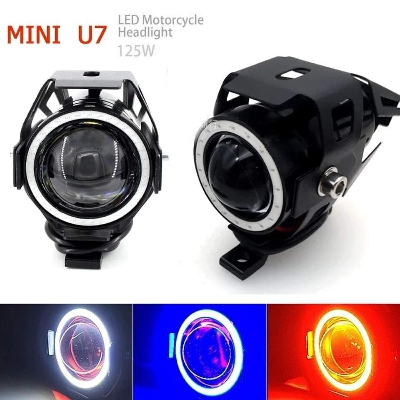 Picture of (2 pecs) Motorcycle Headlight Led U7 Motorbike Driving Fog Daytime Running Light DRL Led Day Light Lamp Moto Accessories (Blue)
