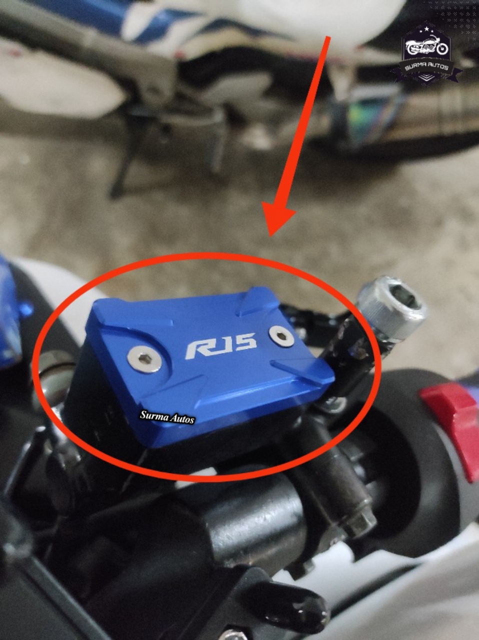 Picture of Yamaha YZF R15 V3 YZF-R15 V3 2017-2020 Motorcycle CNC Aluminum Rear Brake Fluid Reservoir Cap Cover Accessories