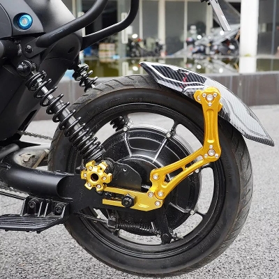 Picture of Golden Carbon Universal Tyre Guard For Motorcycle (Gold Color)