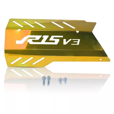 Picture of YAMAHA R15 V3 Motorcycle Silencer Protection Cover (GOLD COLOR)