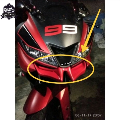 Picture of Motorcycle Front Mini Winglet Fiver Quality (Red Color)
