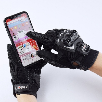 Picture of Suomy Summer Motorcycle Gloves Cycling Racing Breathable Full Finger Gloves Touch Screen Motorbike Guantes Protective Gear Glove SU33