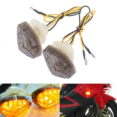 Picture of 2Pcs Motorcycle Flush Mount Triangle Turn Signal Lights Amber LED Indicator Lamps For BMW ,Honda ,Yamaha ,Gixxer sf