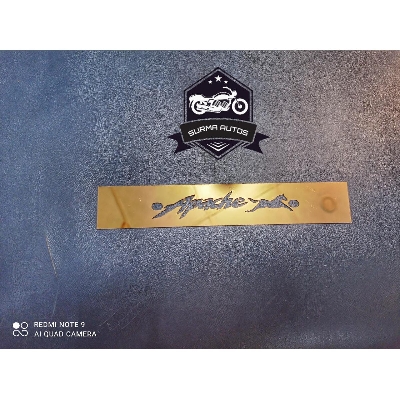 Picture of Apache RTR 4V Motorcycle Name Plate Golden Color