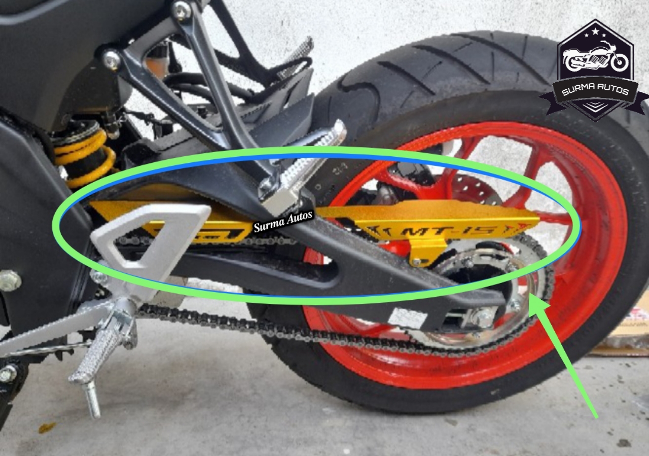 Picture of CAC Aluminium Chain Cover Trim Panel Protective Cover For Yamaha MT15 Motorcycle