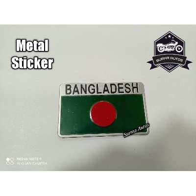 Picture of Bike/Car/Laptop Metal Sticker Bangladesh flag Sticker