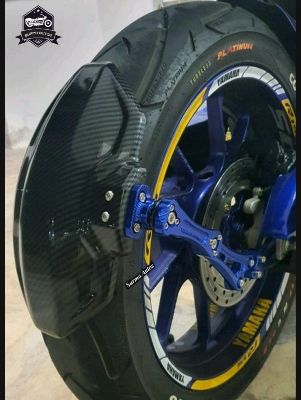 Picture of Blue Carbon Universal Tyre Guard For Motorcycle