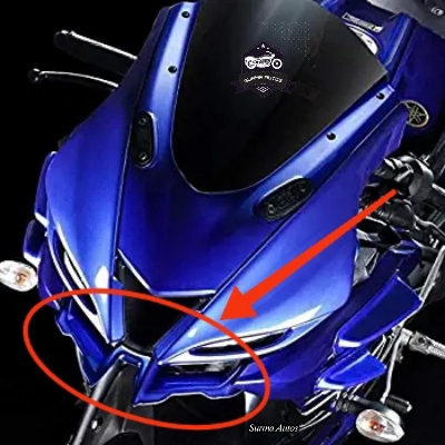 Picture of Motorcycle Front Winglet For YAMAHA R15 V3 Mini New Winglet (Blue)