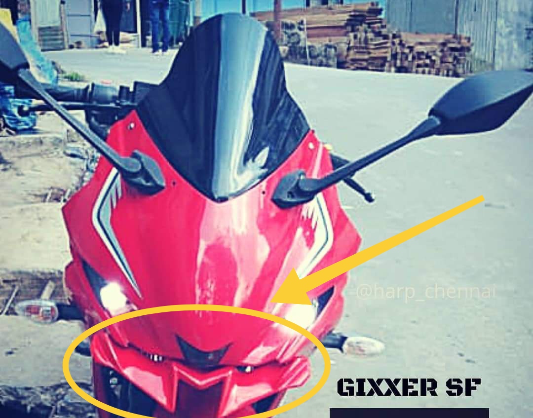 Picture of Motorcycle Front Winglet For Gixxer SF Old Model (Red)