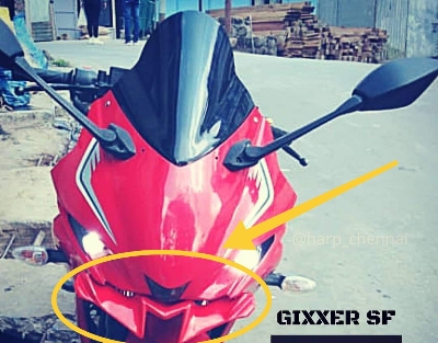 Picture of Motorcycle Front Winglet For Gixxer SF Old Model (Red)