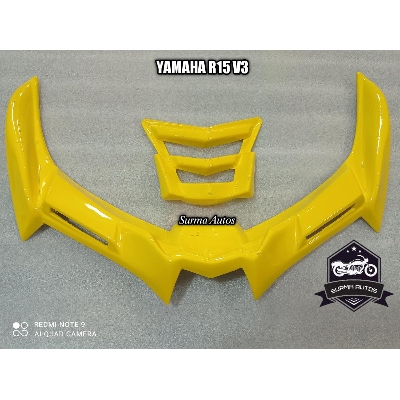 Picture of Motorcycle Front Winglet For YAMAHA R15 V3 Long New Winglet (Yellow)