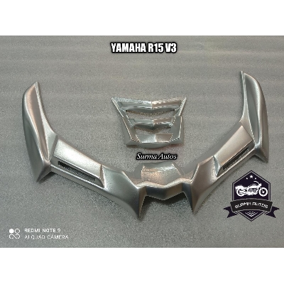 Picture of Motorcycle Front Winglet For YAMAHA R15 V3 Long New Winglet (Silver)