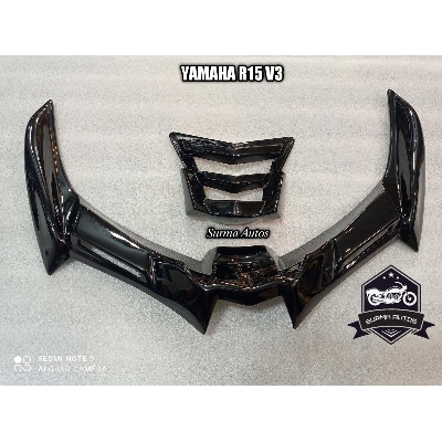 Picture of Motorcycle Front Winglet For YAMAHA R15 V3 Long New Winglet (Black)