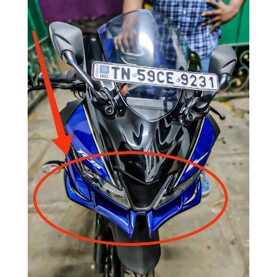 Picture of Motorcycle Front Winglet For YAMAHA R15 V3 Long Winglet (Blue)