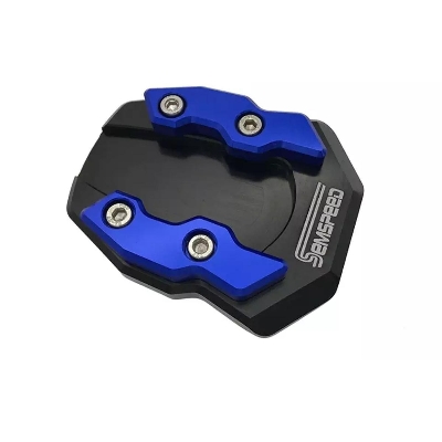 Picture of Motorcycle Flat Foot Side Stand Kickstand Extension Pads Plate Support ( BLUE COLOR )