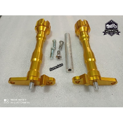 Picture of Motorcycle Frame Crash Pads Engine Case Sliders Protector By YAMAHA R15 V3 , MT15 , FZ-S Accessories ( GOLD COLOR)