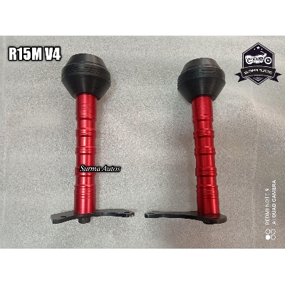 Picture of Motorcycle Frame Crash Pads Engine Case Sliders Protector By YAMAHA R15M / V4 Accessories ( RED COLOR)