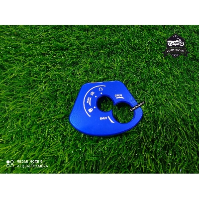 Picture of CNC Aluminum Motorcycle Ignition Starter Lock Cover Key Ignition Surround Ring for Yamaha R15 V3 Indonesian (BLUE COLOR)