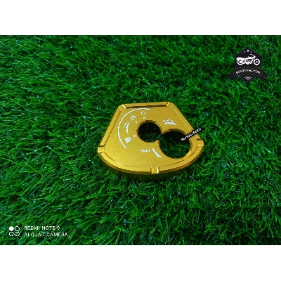 Picture of CNC Aluminum Motorcycle Ignition Starter Lock Cover Key Ignition Surround Ring for Yamaha R15 V3 Indonesian (GOLD COLOR)