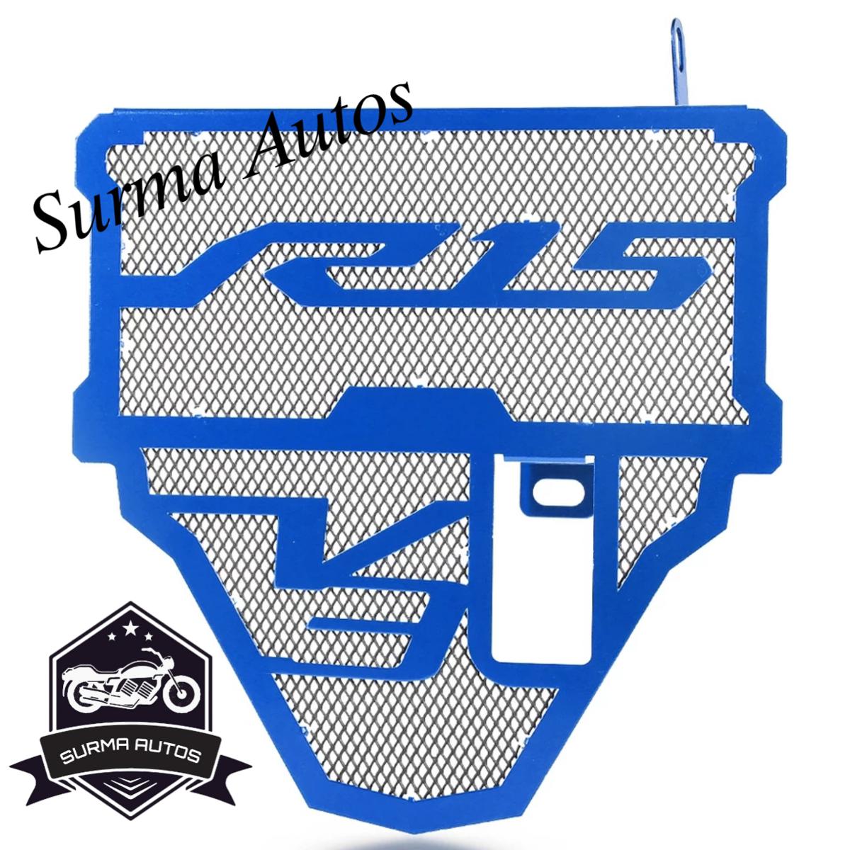 Picture of Motorcycle Accessories Radiator Grille Guard Cover Water Tank Net Protection FOR YAMAHA R15 V3 R15V3 2017 2018 2019 2020 2021 ( Blue Color )