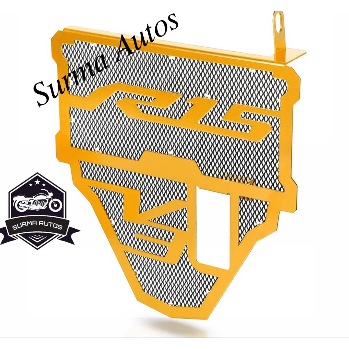 Picture of Motorcycle Accessories Radiator Grille Guard Cover Water Tank Net Protection FOR YAMAHA R15 V3 R15V3 2017 2018 2019 2020 2021 ( Gold Color )