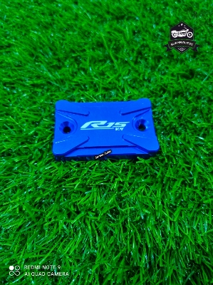 Picture of Motorcycle CNC Aluminum Rear Brake Fluid Reservoir Cap Cover For YAMAHA R15M V4 Indian ( Blue Color )