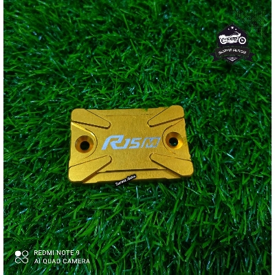 Picture of Motorcycle CNC Aluminum Rear Brake Fluid Reservoir Cap Cover For YAMAHA R15M V4 Indian ( Gold Color )