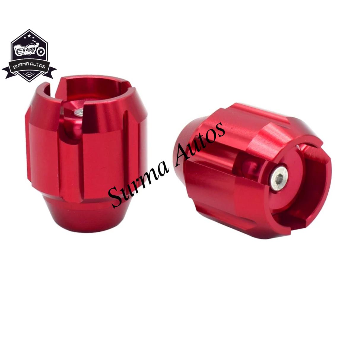 Picture of Universal Motorcycle Front Fork Wheel Frame Slider Crash Protector Anti Crash Caps ( Red Color )